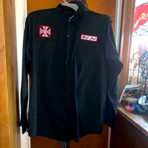 West coast chopper men’s blk long sleeve shirt